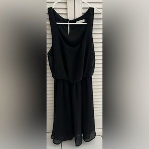 Silky black sleeveless dress